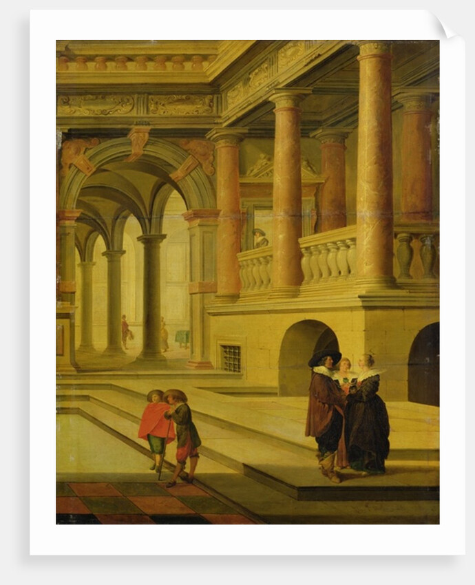 Palace Courtyard by Dirck van Delen