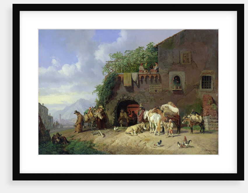 Italian Village Forge by Heinrich Burkel