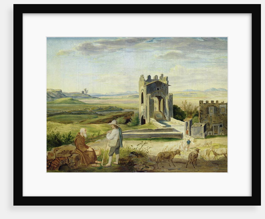 Campagna Landscape near the Nomentano Bridge by Heinrich Maria von Hess