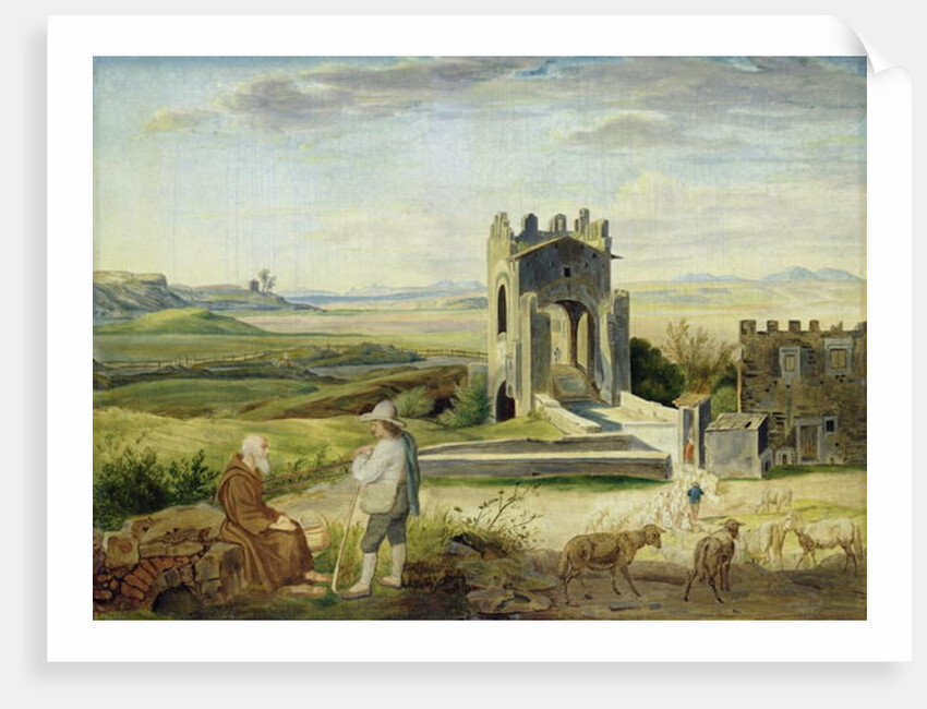 Campagna Landscape near the Nomentano Bridge by Heinrich Maria von Hess