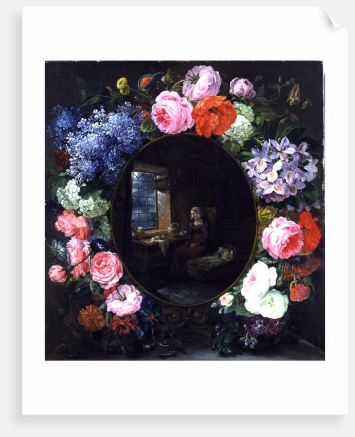 Mother and Child in a Garland of Flowers, 1829 by Siegfried Detler Bendixen