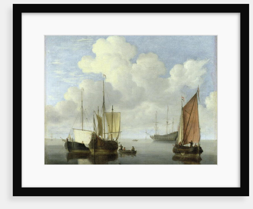 Seascape by Willem van de the Younger Velde