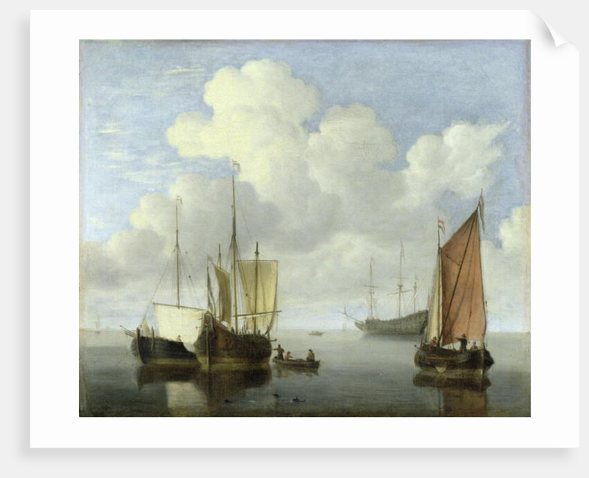 Seascape by Willem van de the Younger Velde