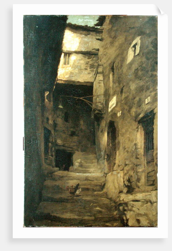 Street in Olevano by Carl Schuch