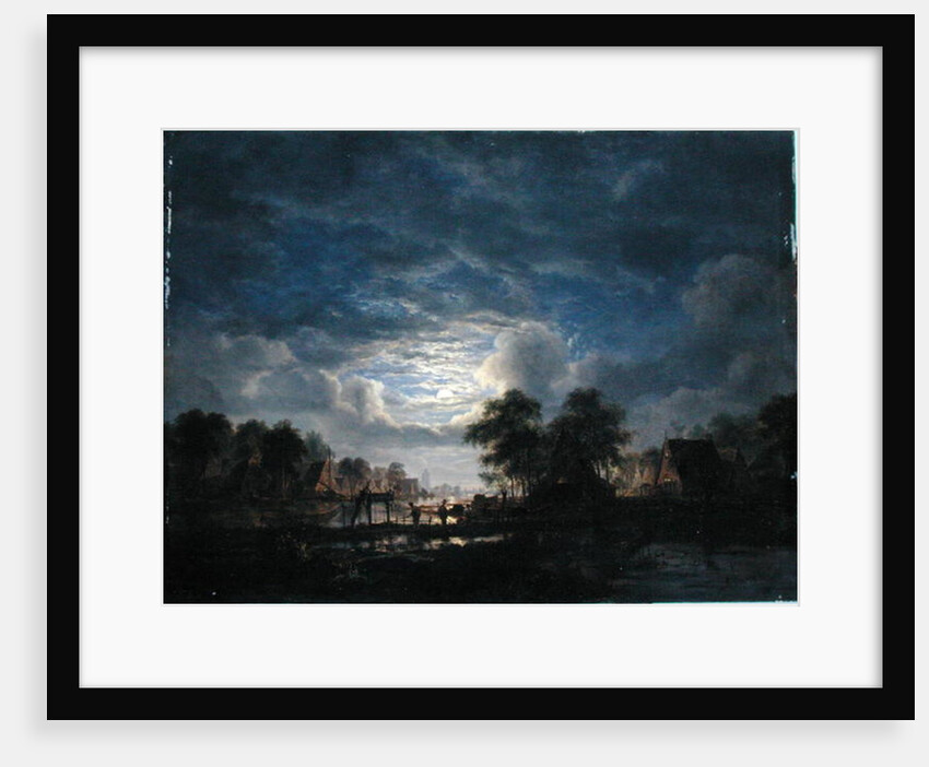 Village on a Canal, 1840 by Jacobus Theodorus Abels