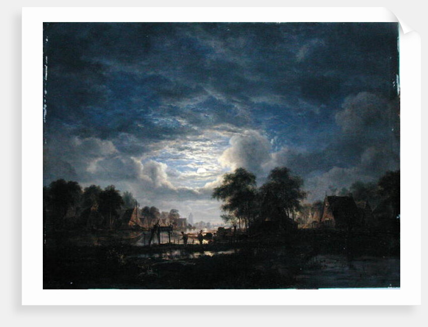 Village on a Canal, 1840 by Jacobus Theodorus Abels