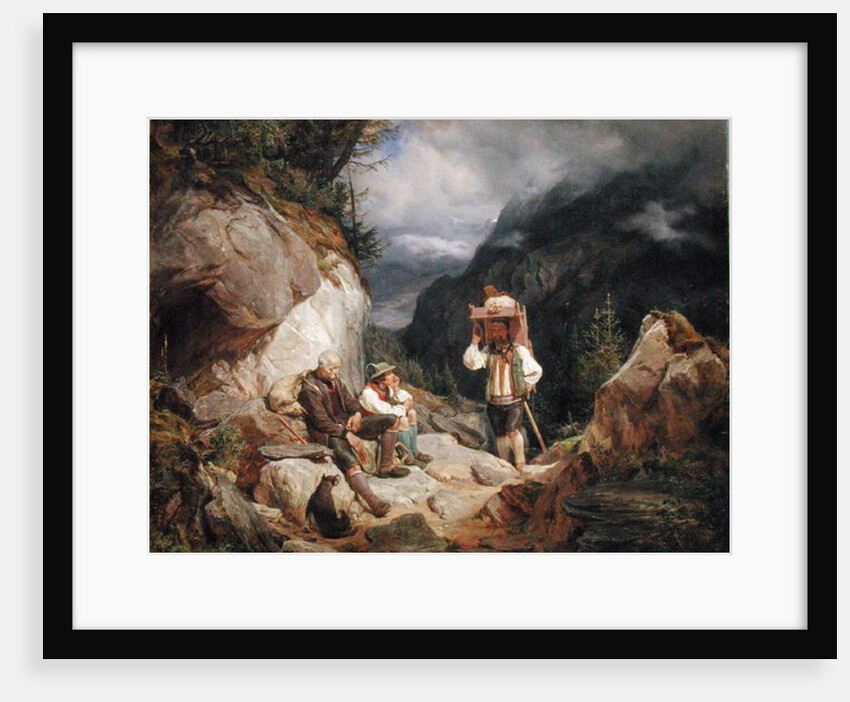 Rest on the Mountain, 1848 by Hermann Kauffmann