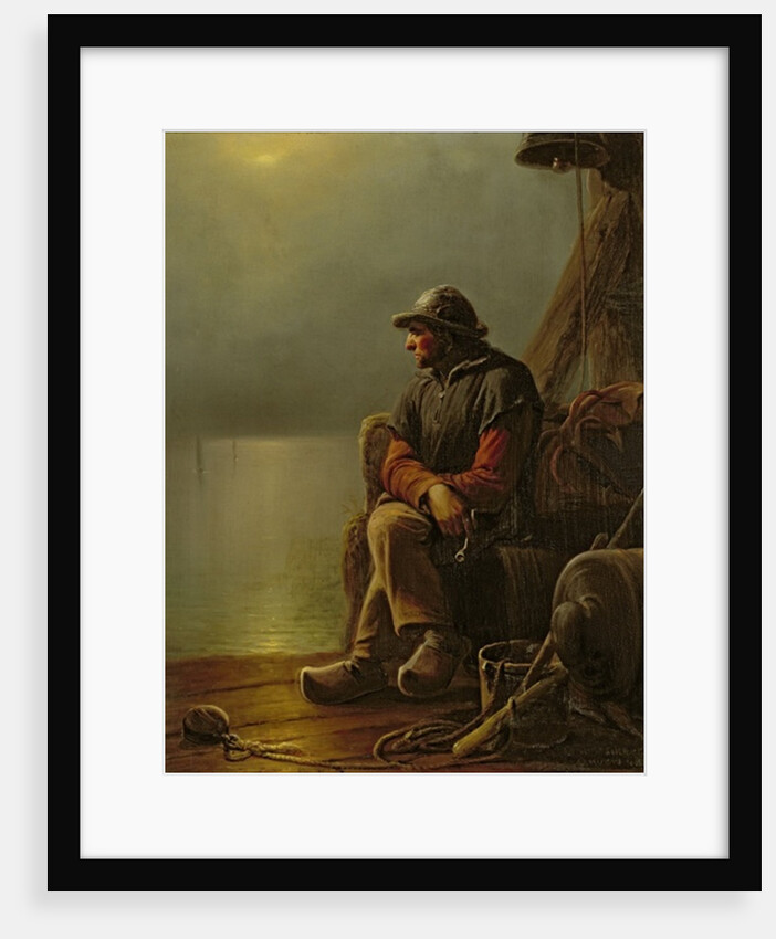 The Pilot Keeps Watch, 1851 by Karl Schlesinger