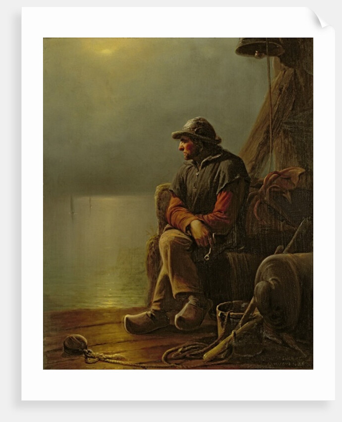 The Pilot Keeps Watch, 1851 by Karl Schlesinger