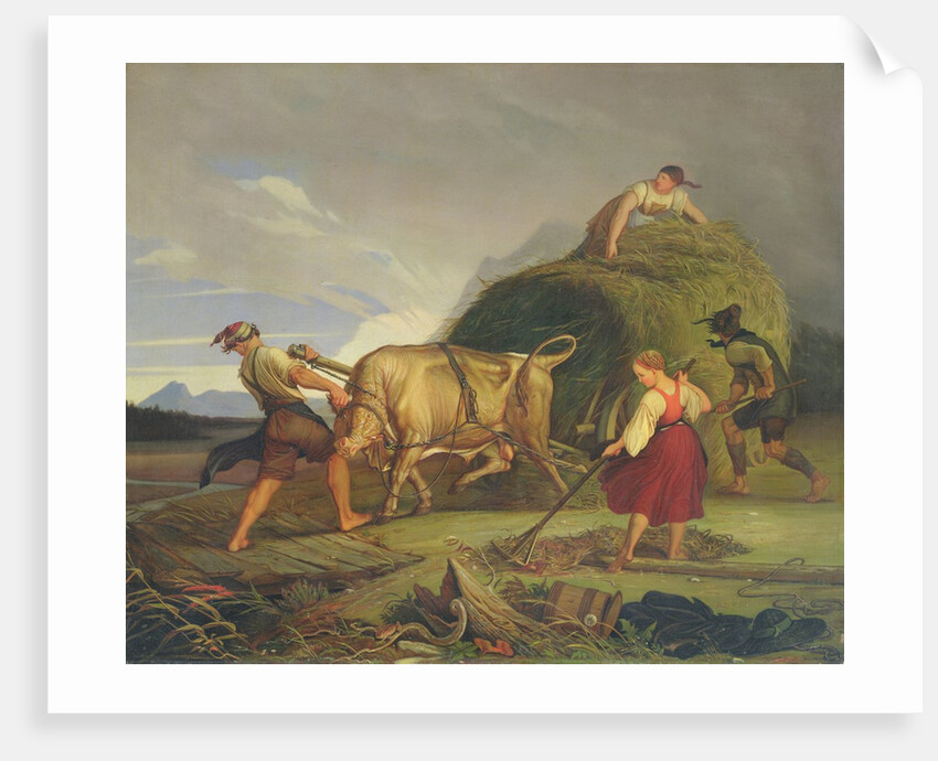 Harvesting the Hay Before the Storm, 1844 by Rudolph Friedrich Wasmann