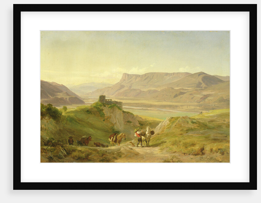 The Ruins of Brunnenburg Castle in the Etschtal Valley, 1838 by Johann Georg Paul Mohr