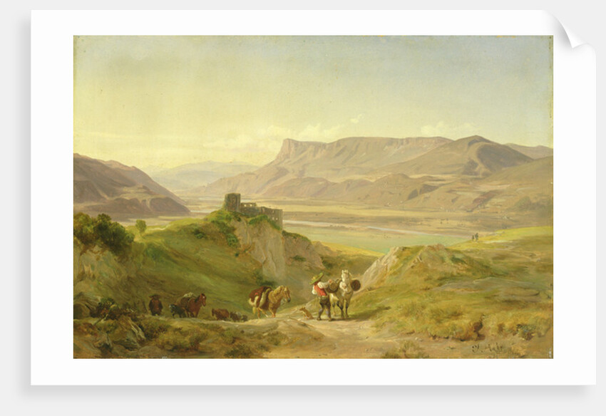 The Ruins of Brunnenburg Castle in the Etschtal Valley, 1838 by Johann Georg Paul Mohr