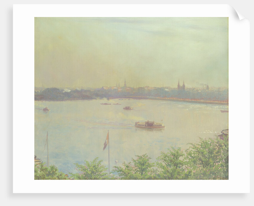 View of the Inner Alster Lake, 1894 by Laurits Regner Tuxen