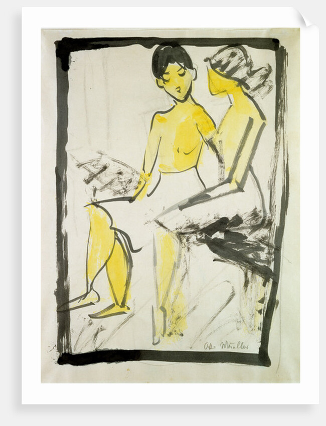 Seated Girls, 1911 by Otto Muller or Mueller