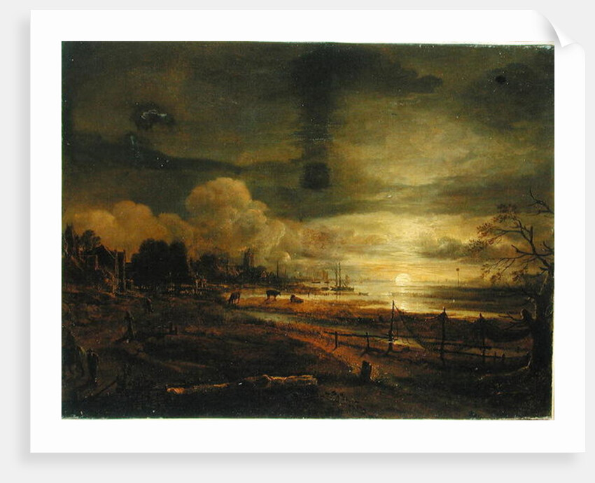 Canal at Moonrise by Aert van der Neer