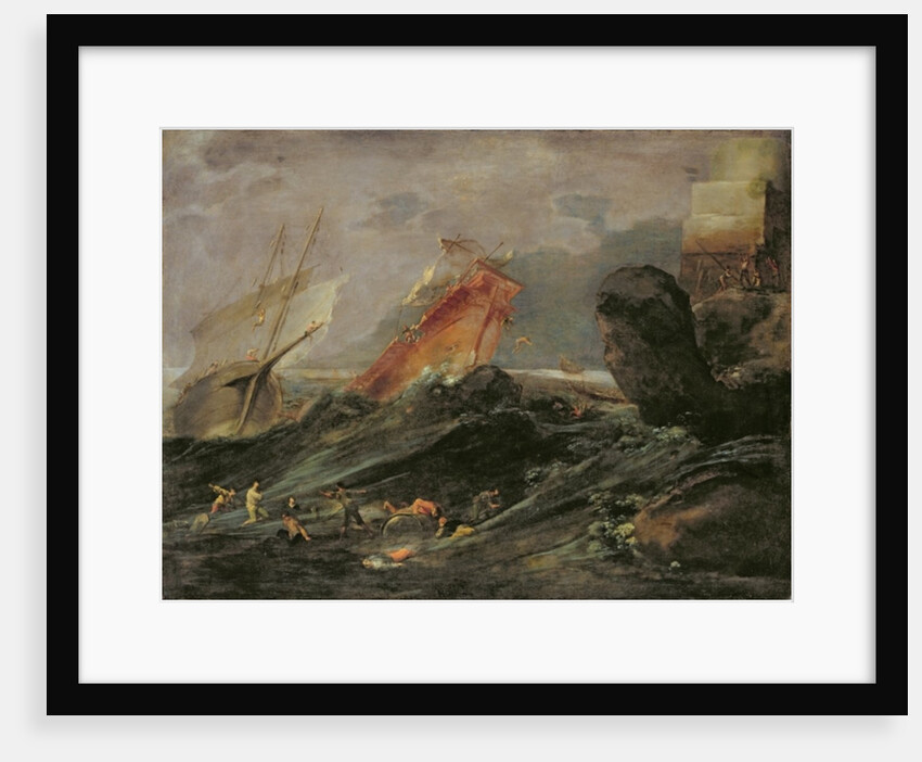 Shipwreck on a Rocky Shore, c.1645-50 by Leonard Bramer