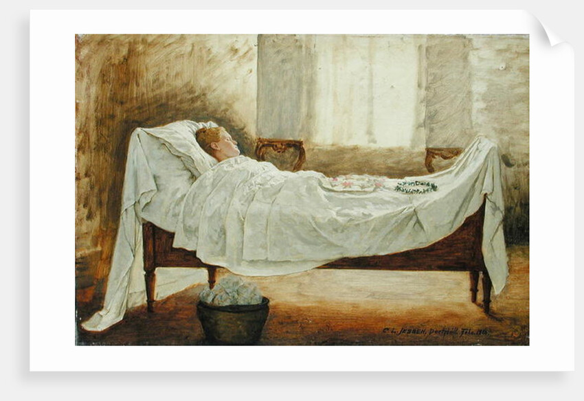 Deathbed, 1886 by Carl Ludwig Jessen