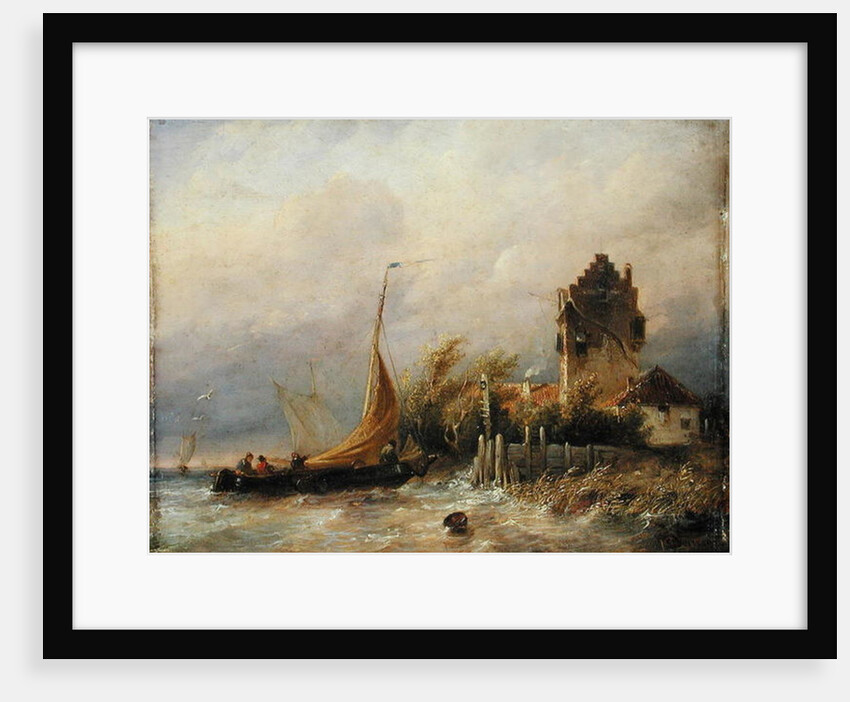 The Homecoming of the Fishing Boat, 1846 by Salomon Leonardus Verveer