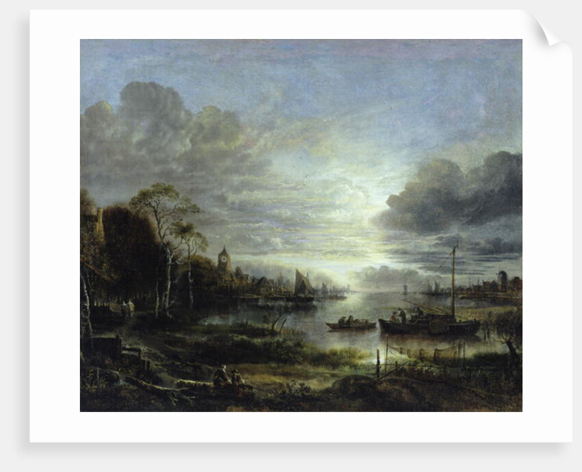 Landscape in Moonlight by Aert van der Neer