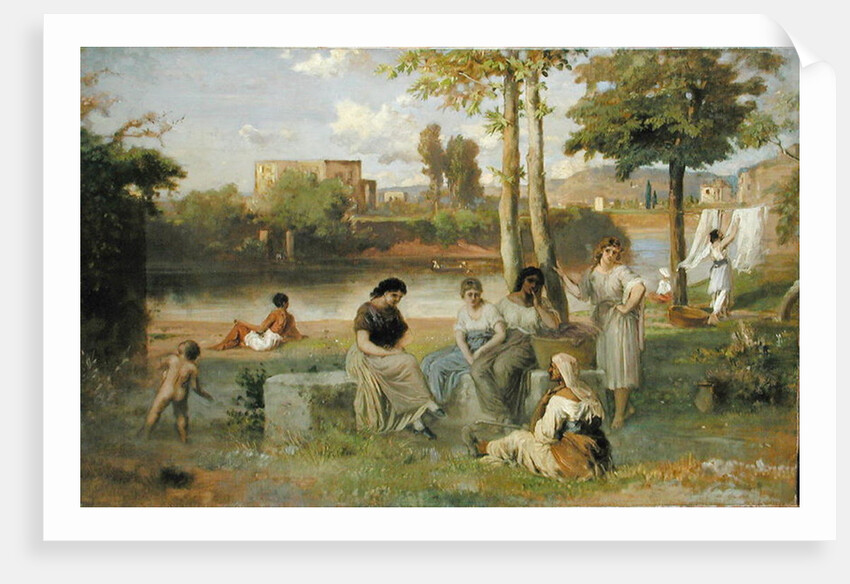 Washing on the Tiber, 1864 by Heinrich Dreber