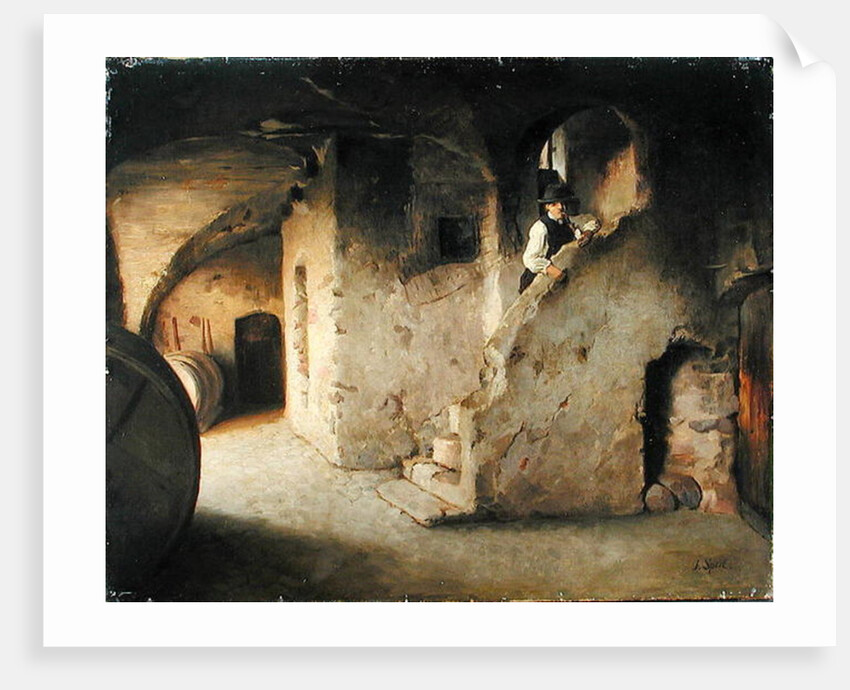 A Wine Cellar, c.1872 by Johann Sperl