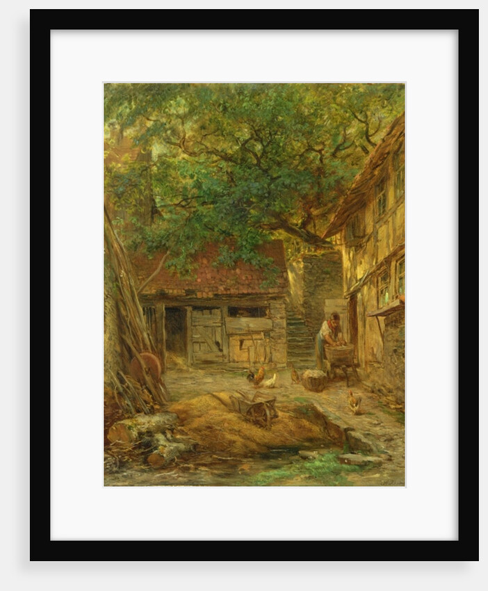 A Farmhouse Courtyard, 1862 by Anton Burger