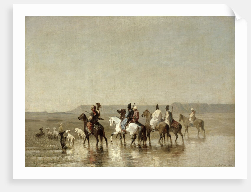 A Falcon Hunt, 1862 by Alberto Pasini