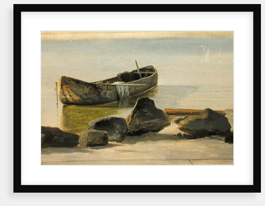 A Dugout on Starnberger Lake, 1845 by Christian Ernst Bernhard Morgenstern