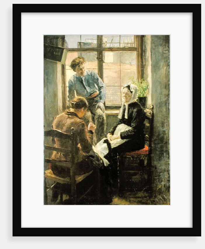 Darning by Fritz von Uhde