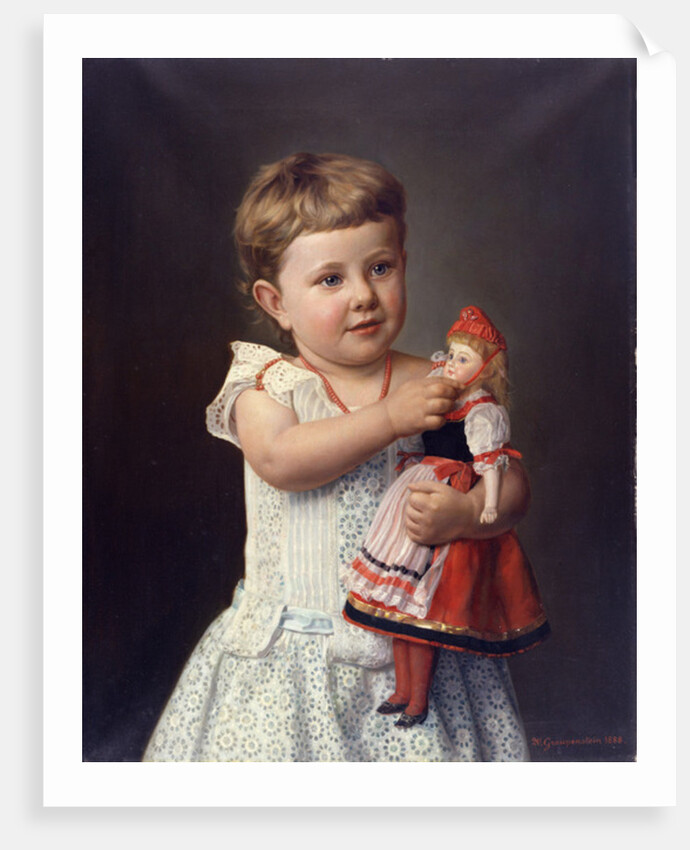 The Artist's Granddaughter, Olga Graupenstein, 1888 by Friederich Wilhelm Graupenstein