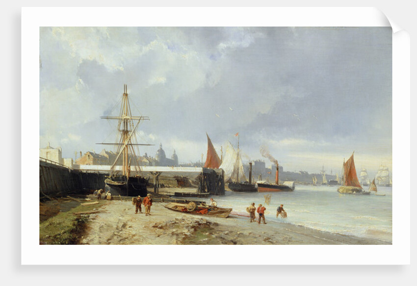 The Docks on the Bank at Greenwich by Julius Hintz