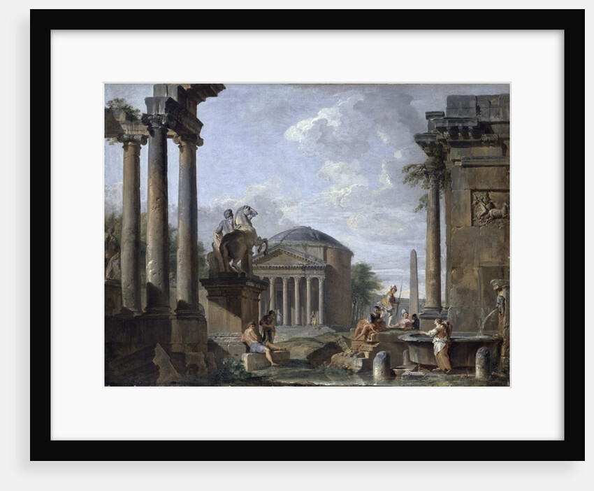 Landscape with Roman Ruins by Giovanni Paolo Pannini