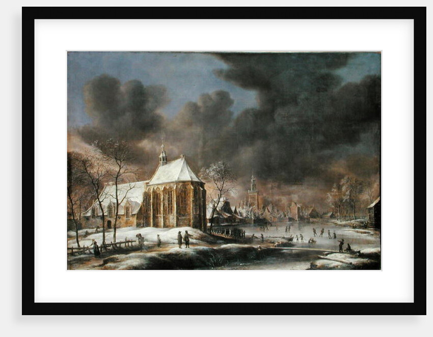 The Church of Nieukoop by Jan Abrahamsz. Beerstraten