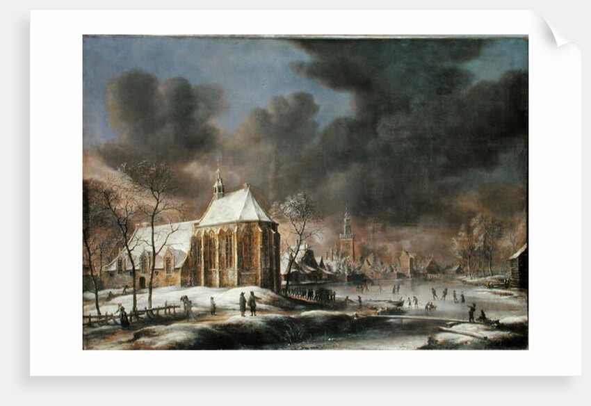 The Church of Nieukoop by Jan Abrahamsz. Beerstraten