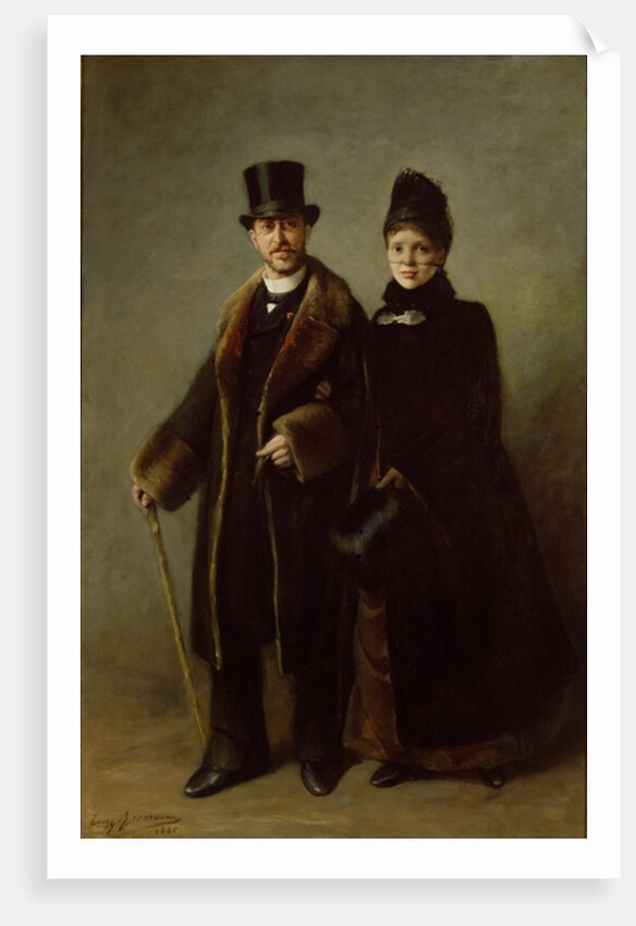Heinrich Schliemann and his Wife by Eugene Broerman