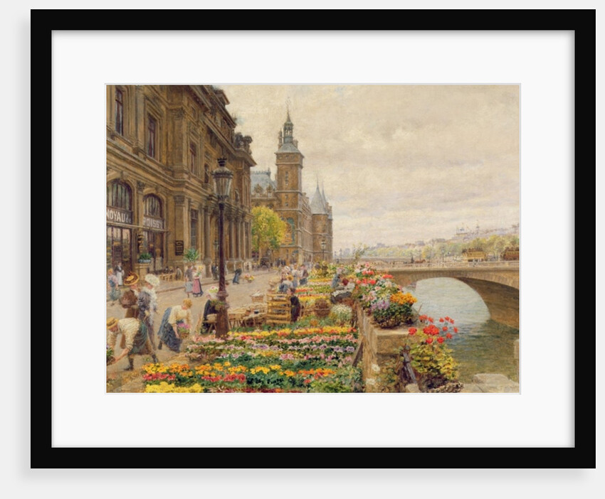 The Parisian Flower Market by Marie Francois Firmin-Girard