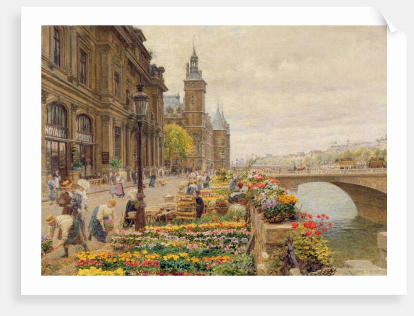 The Parisian Flower Market by Marie Francois Firmin-Girard