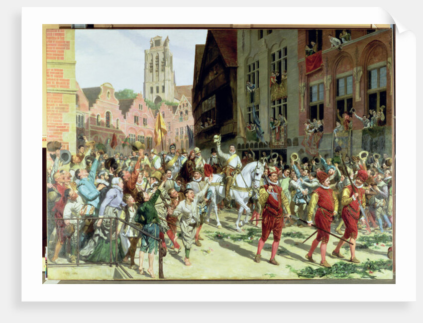 The Triumphal Arrival in Rotterdam of Prince Maurice of Orange-Nassau after the Battle of Nieuwpoort in 1600, 1884 by Lucien Alphonse Gros
