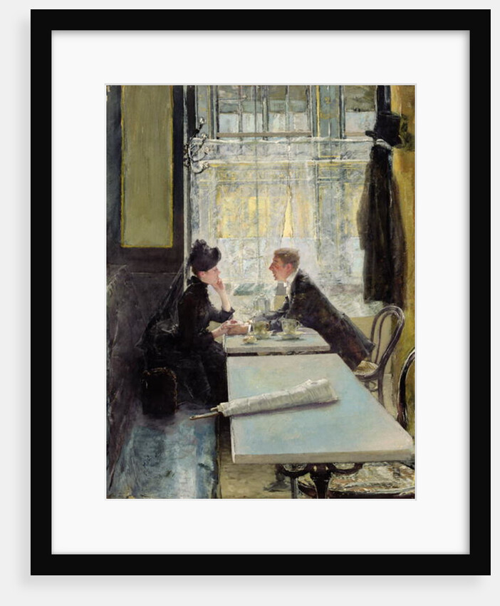 Lovers in a Cafe by Gotthardt Johann Kuehl
