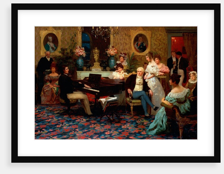 Chopin playing the piano in Prince Radziwill's Salon, 1887 by Hendrik Siemiradzki