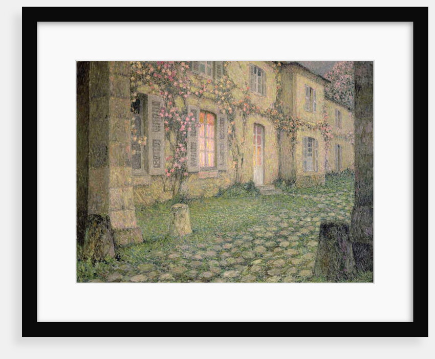 House with Roses at Dusk, c.1928 by Henri Eugene Augustin Le Sidaner