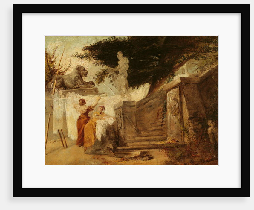 Washerwomen in a Garden, c.1756-61 by Hubert Robert