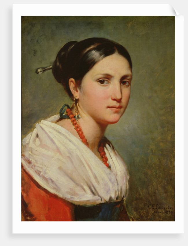 Portrait of a Young Italian Woman, 1829 by Charles-Philippe Lariviere