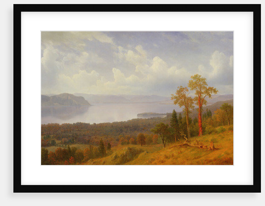 View on the Hudson Looking Across the Tappen Zee Towards Hook Mountain, 1866 by Albert Bierstadt