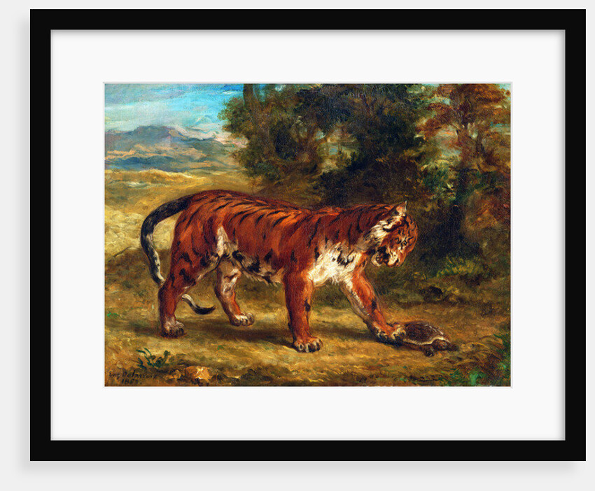 Tiger with Tortoise, 1862 by Ferdinand Victor Eugene Delacroix