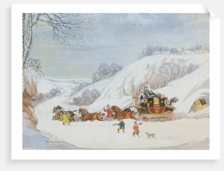 A Mail in Deep Snow by James Pollard