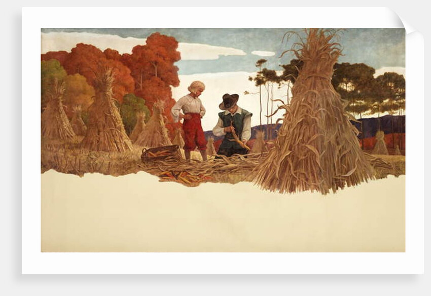 The Puritan Corn Husker, 1941 by Newell Convers Wyeth