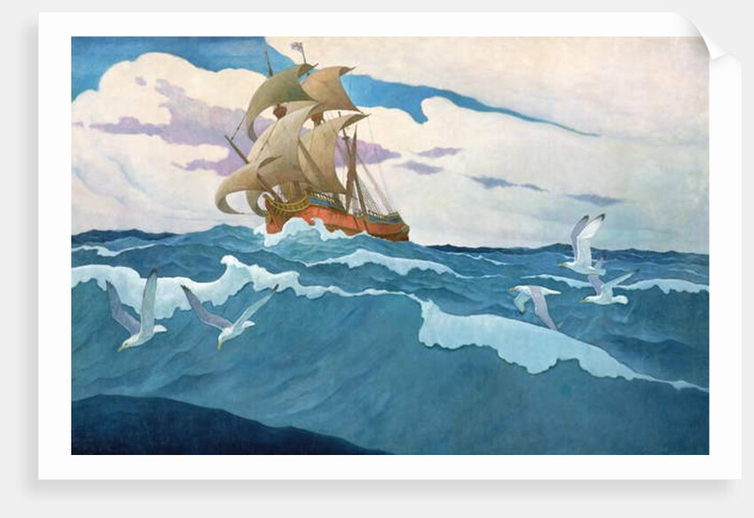The Coming of the Mayflower in 1620, 1941 by Newell Convers Wyeth