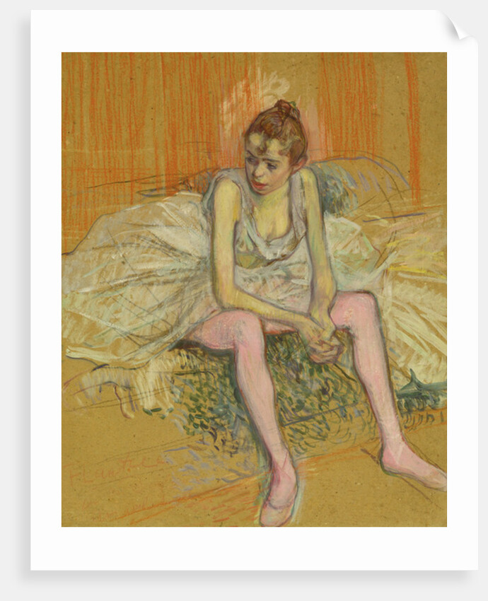 Dancer with Pink Stockings, 1890 by Henri de Toulouse-Lautrec