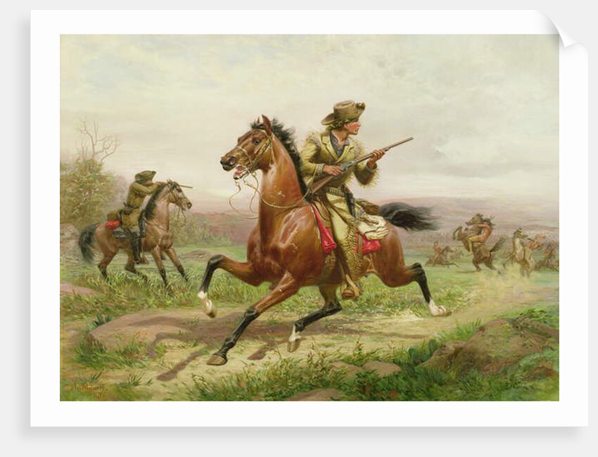 Buffalo Bill Fighting the Indians by Louis Maurer